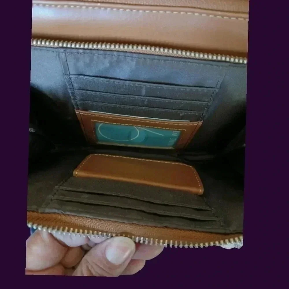 Nine west unique crossbody bag brown color